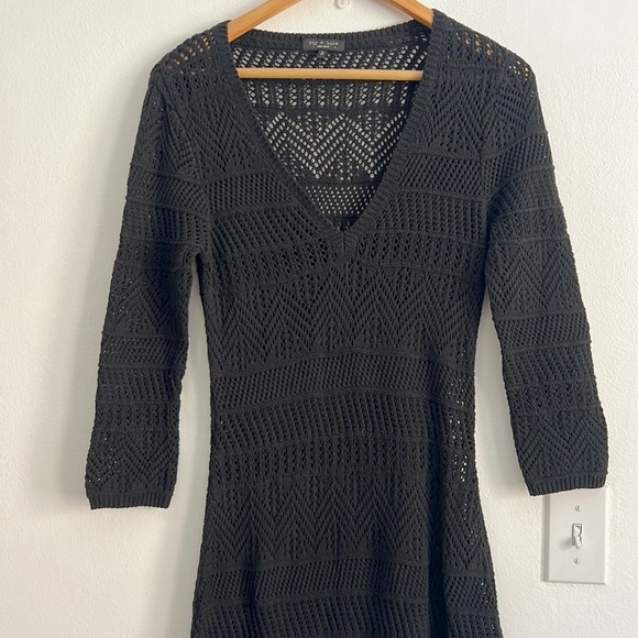 Rag & Bone Renee Crochet Knit Midi Dress Black NWOT - Picture 5 of 16
